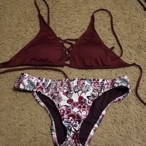Burgundy bikini set